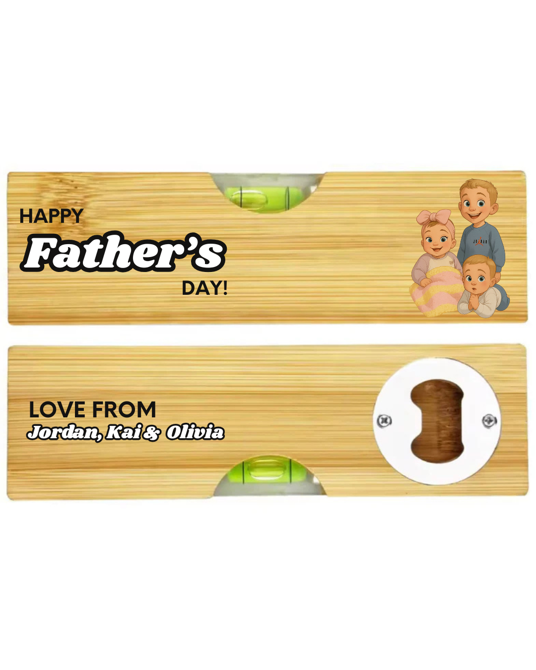 Personalised Spirit Level/Bottle Opener