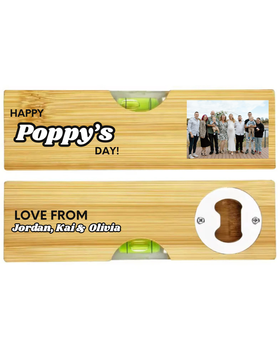 Personalised Spirit Level/Bottle Opener