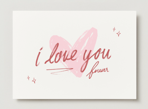 Valentines Day Card -I Love You