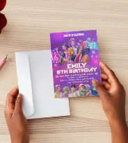 Kpop Demon Hunters Birthday Invites