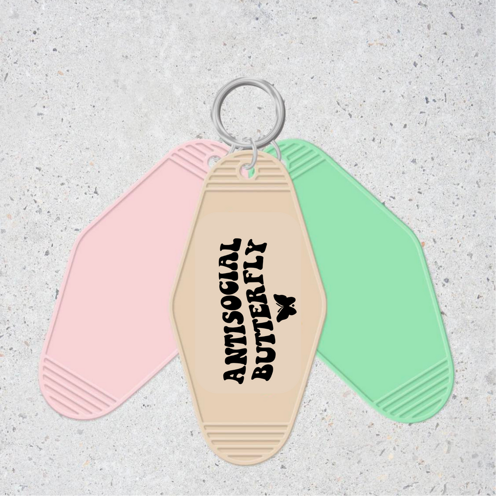 Antisocial Butterfly- Motel Keychain