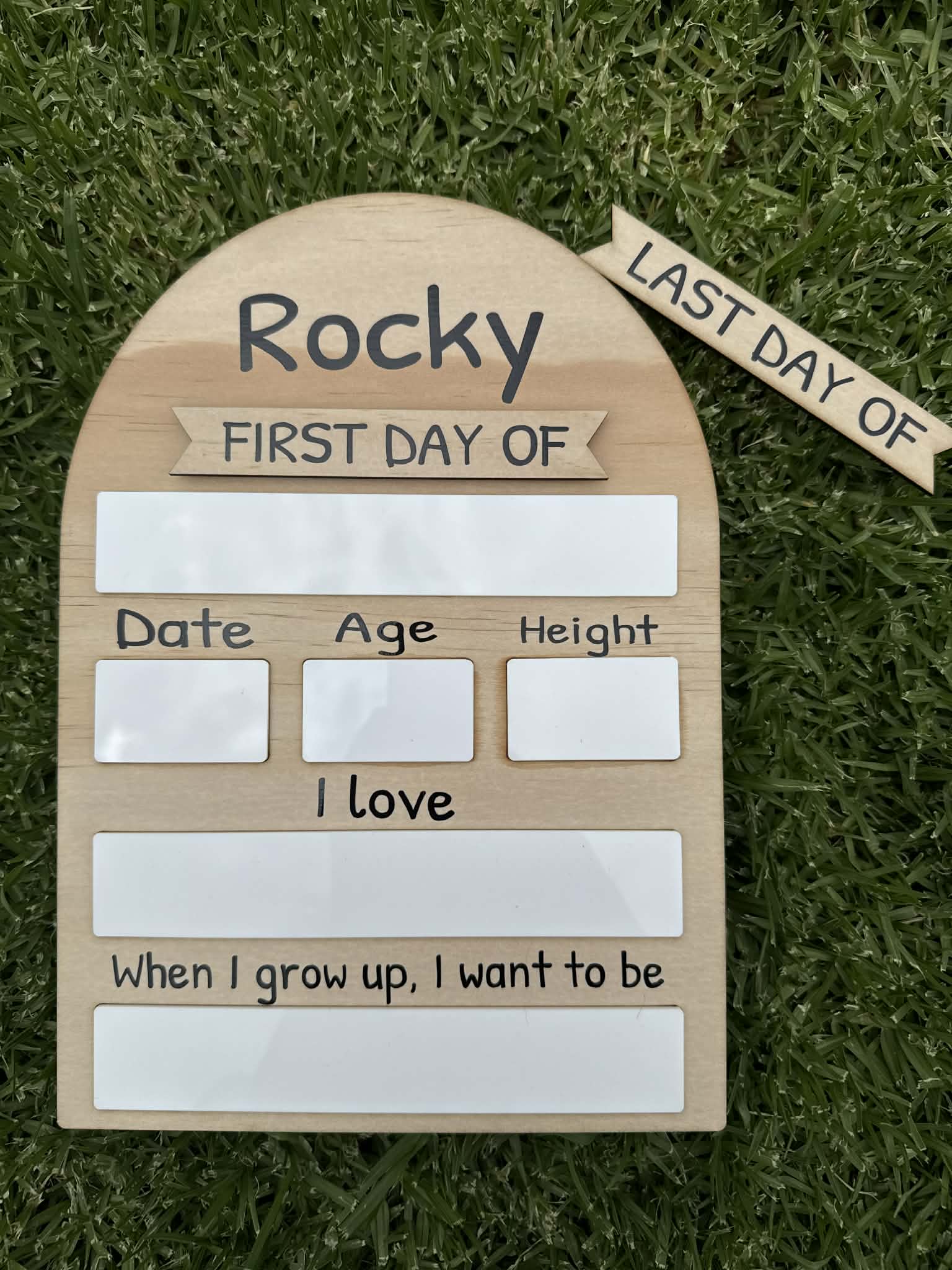 My First/Last Day Plaque