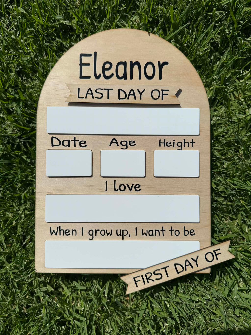 My First/Last Day Plaque