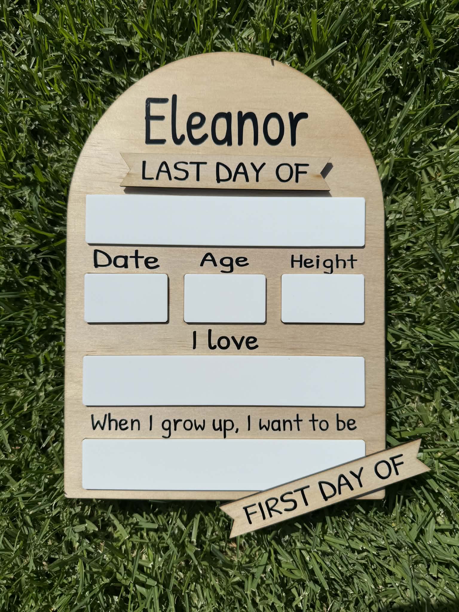 My First/Last Day Plaque