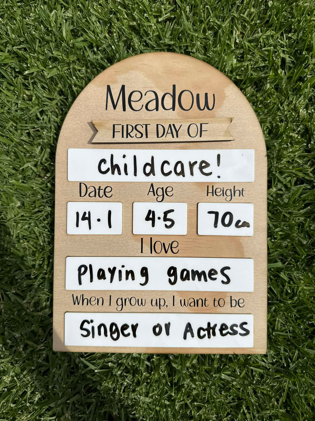 My First/Last Day Plaque