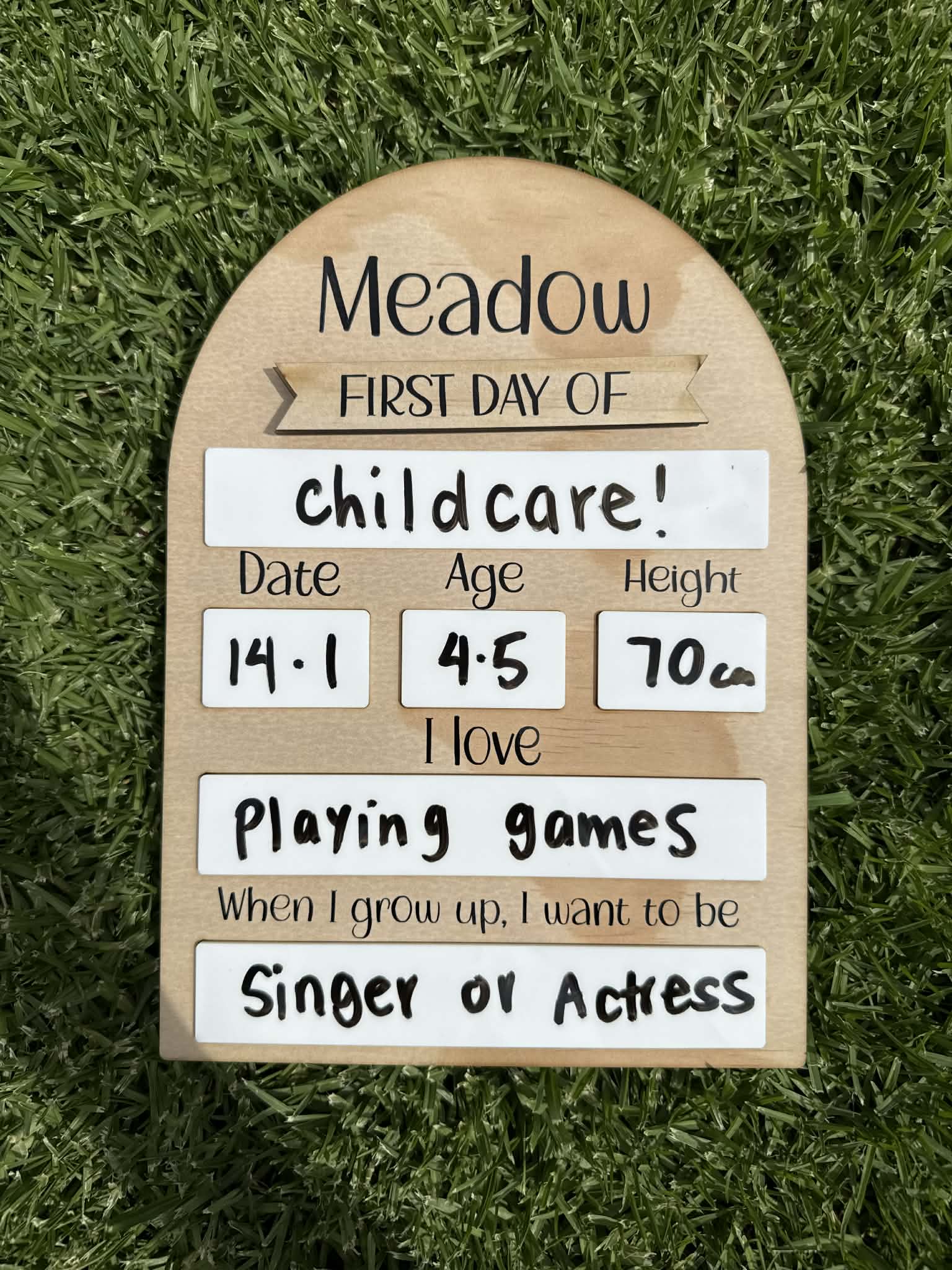 My First/Last Day Plaque