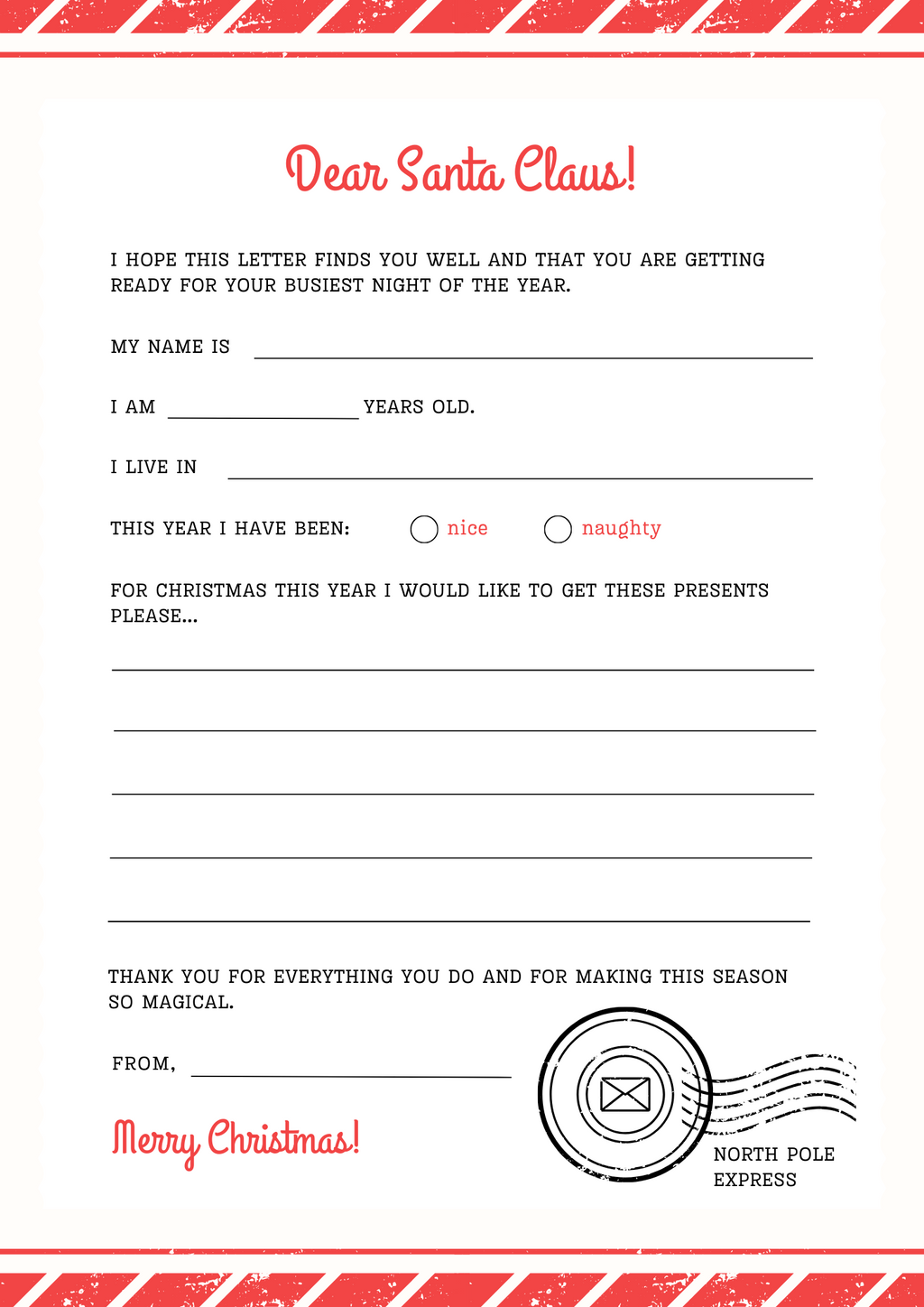 Personalised Santa Letter