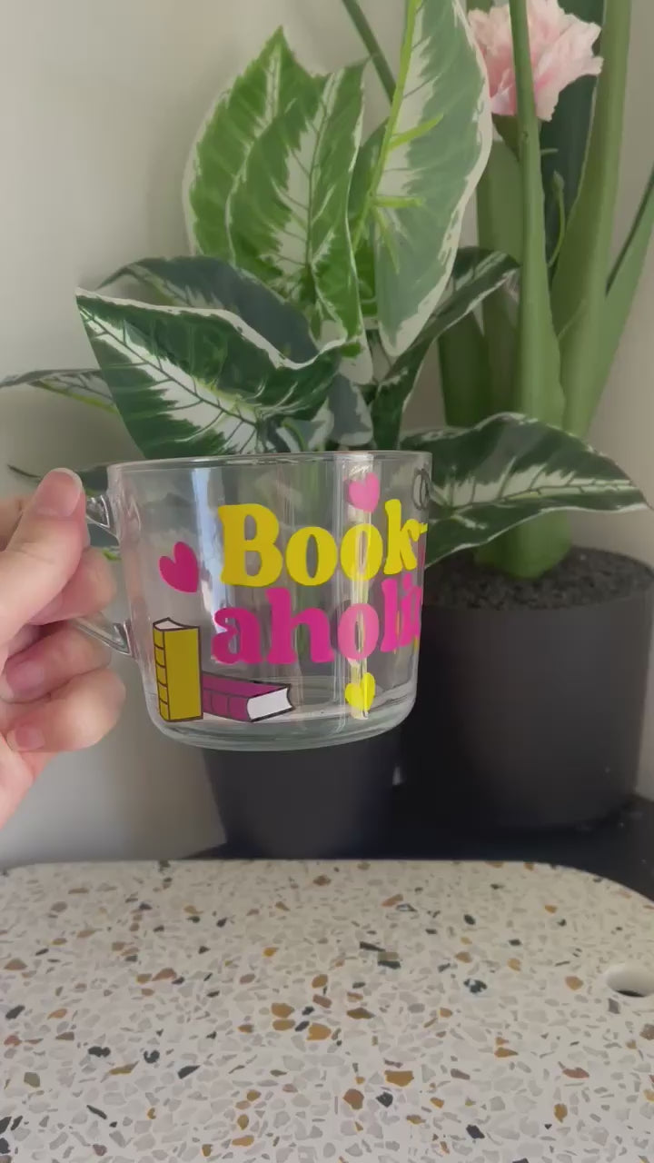 Book-aholic Glass Mug