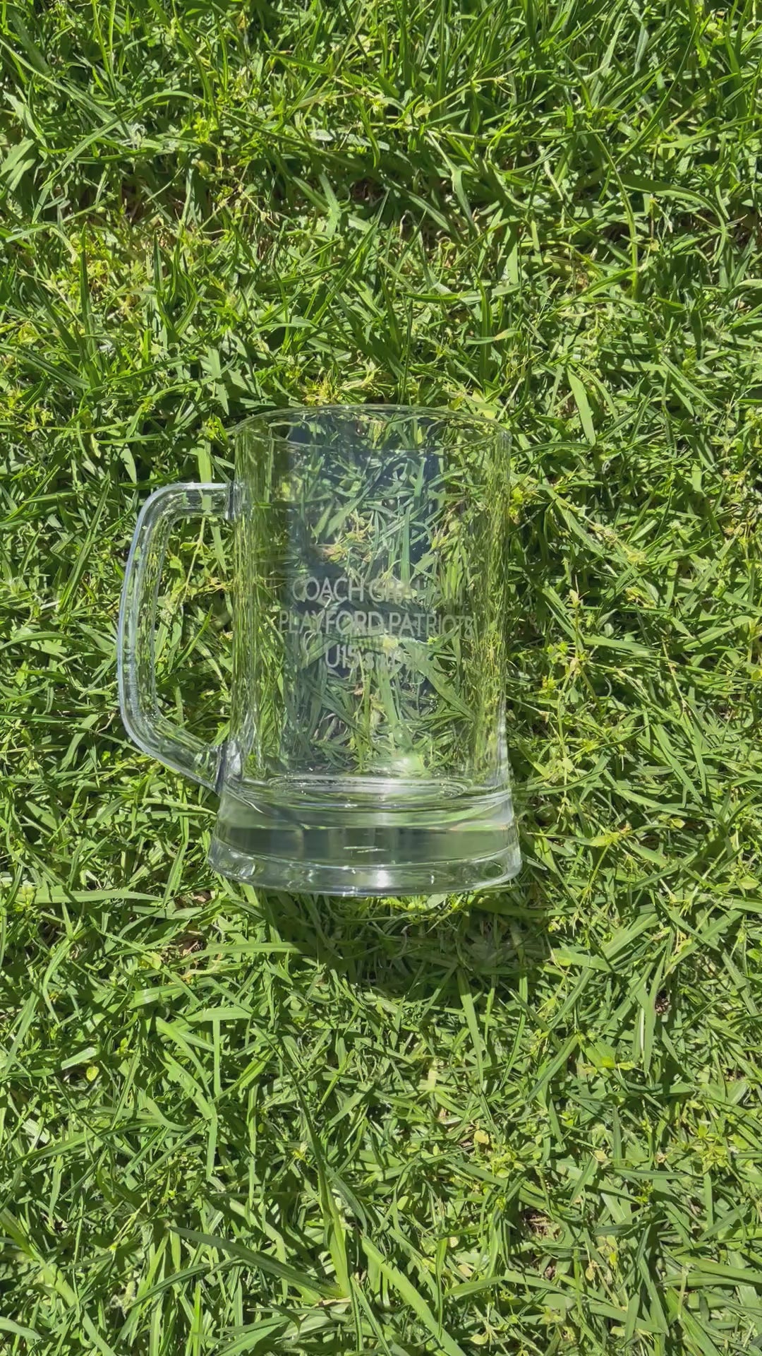 Etched Beer Stein