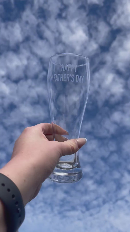 Happy Fathers Day Beer Glass