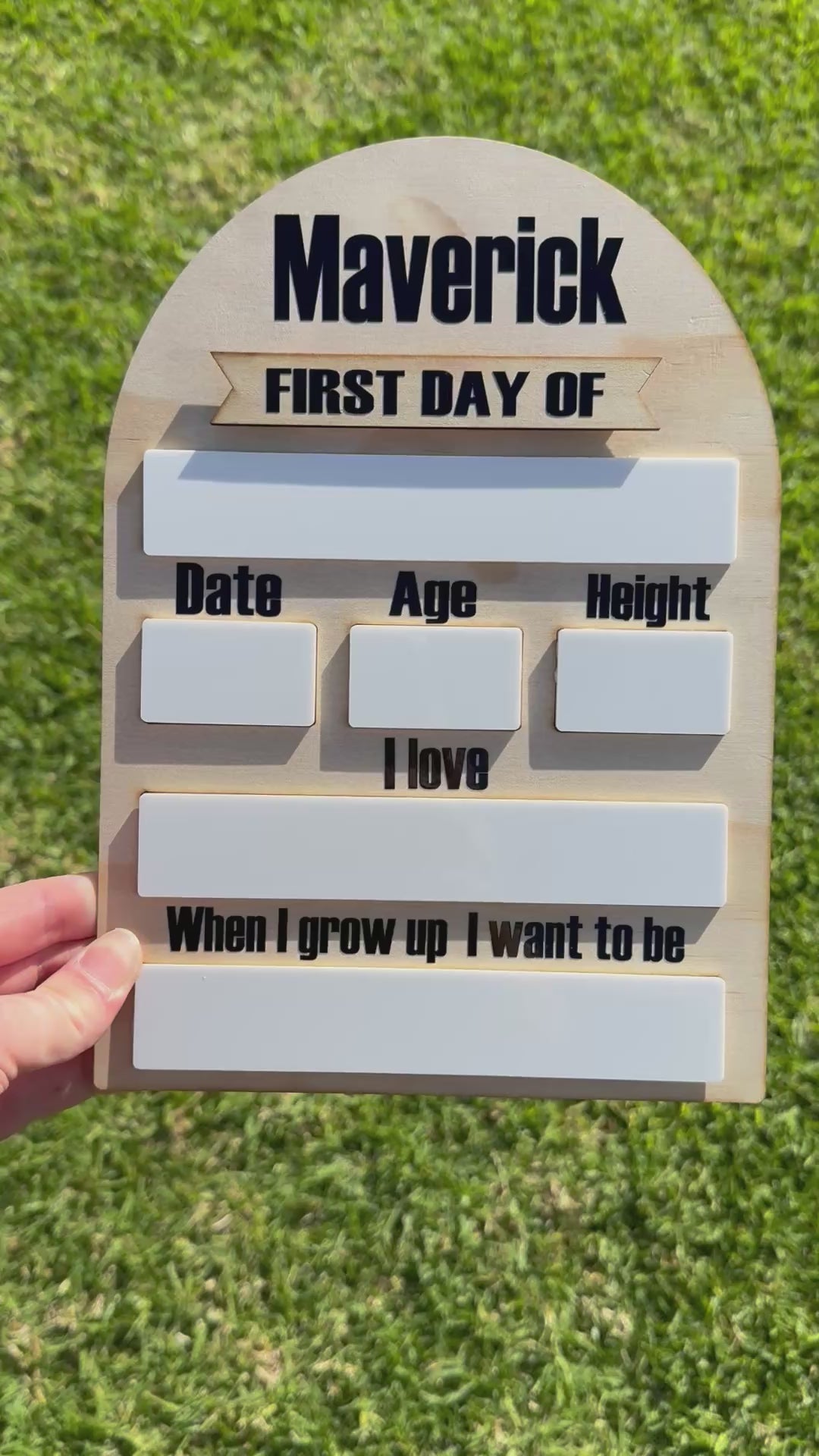 My First/Last Day Plaque