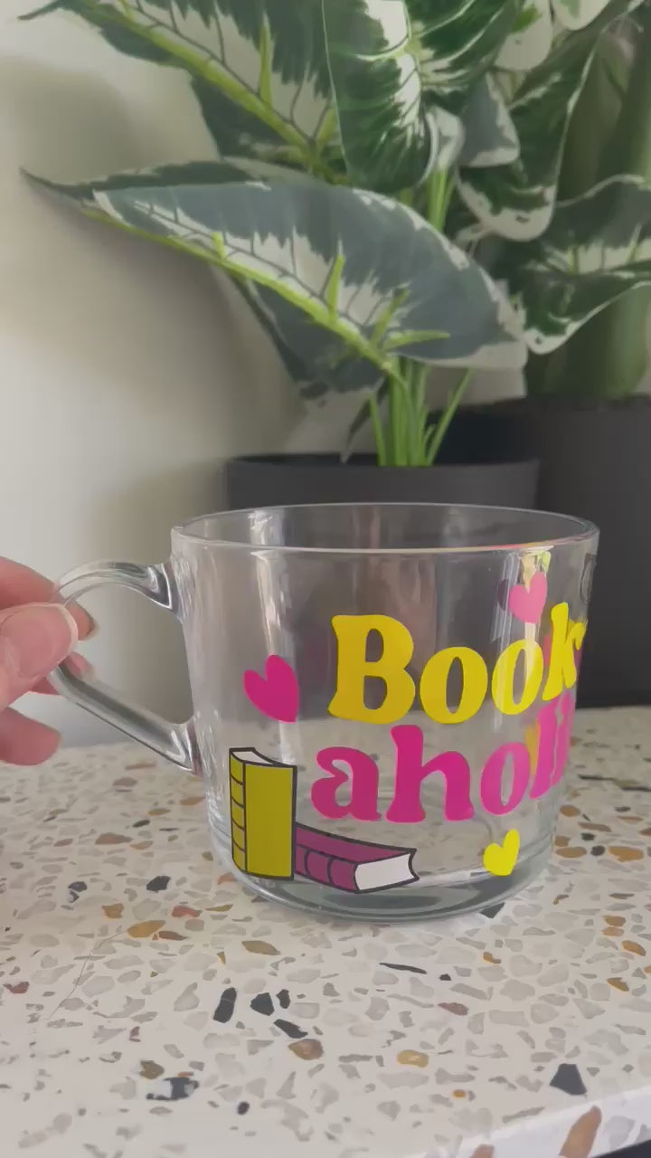 Book-aholic Glass Mug
