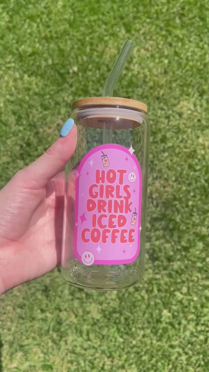 Hot Girls Drink Iced Coffee Libbey Glass