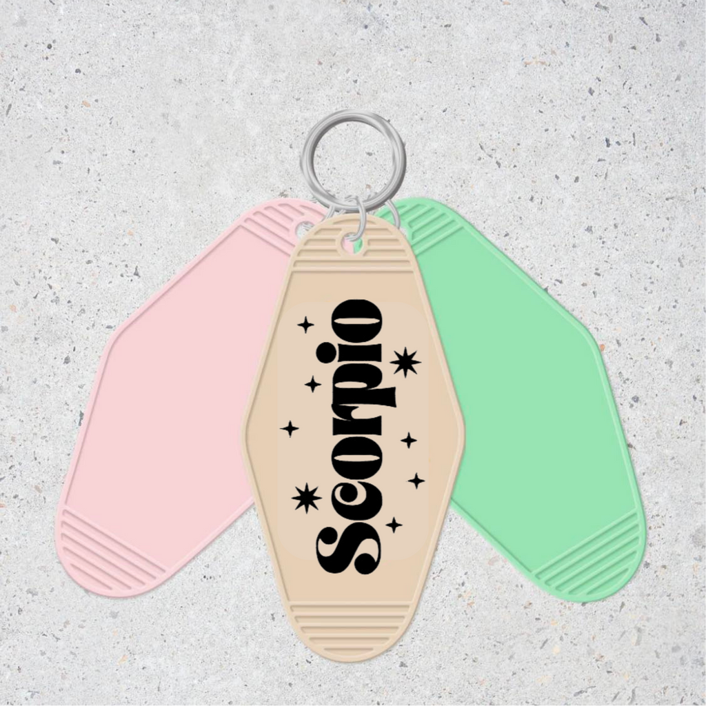 Scorpio- Motel Keychain