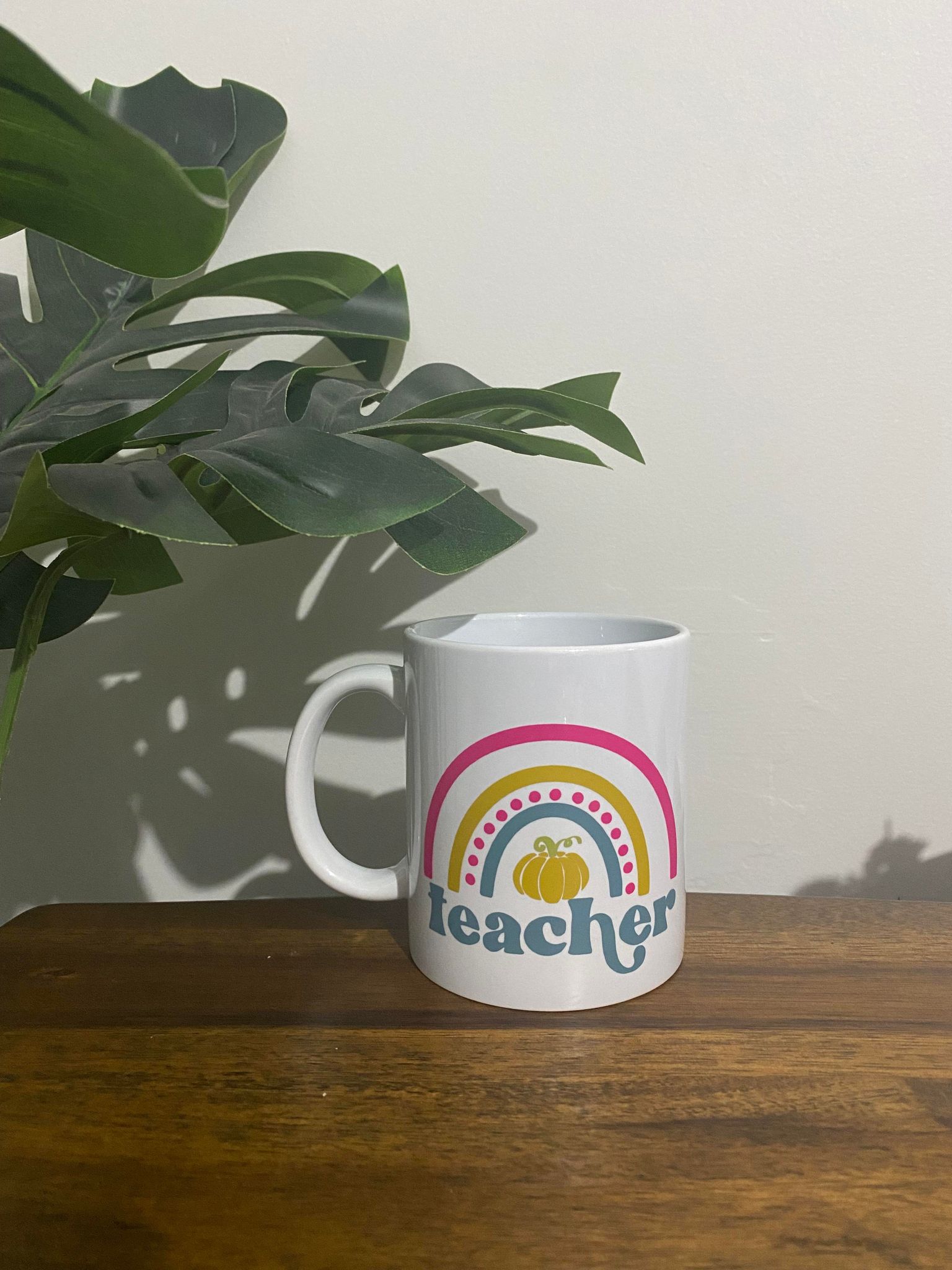 Rainbow Teacher Coffee Cup