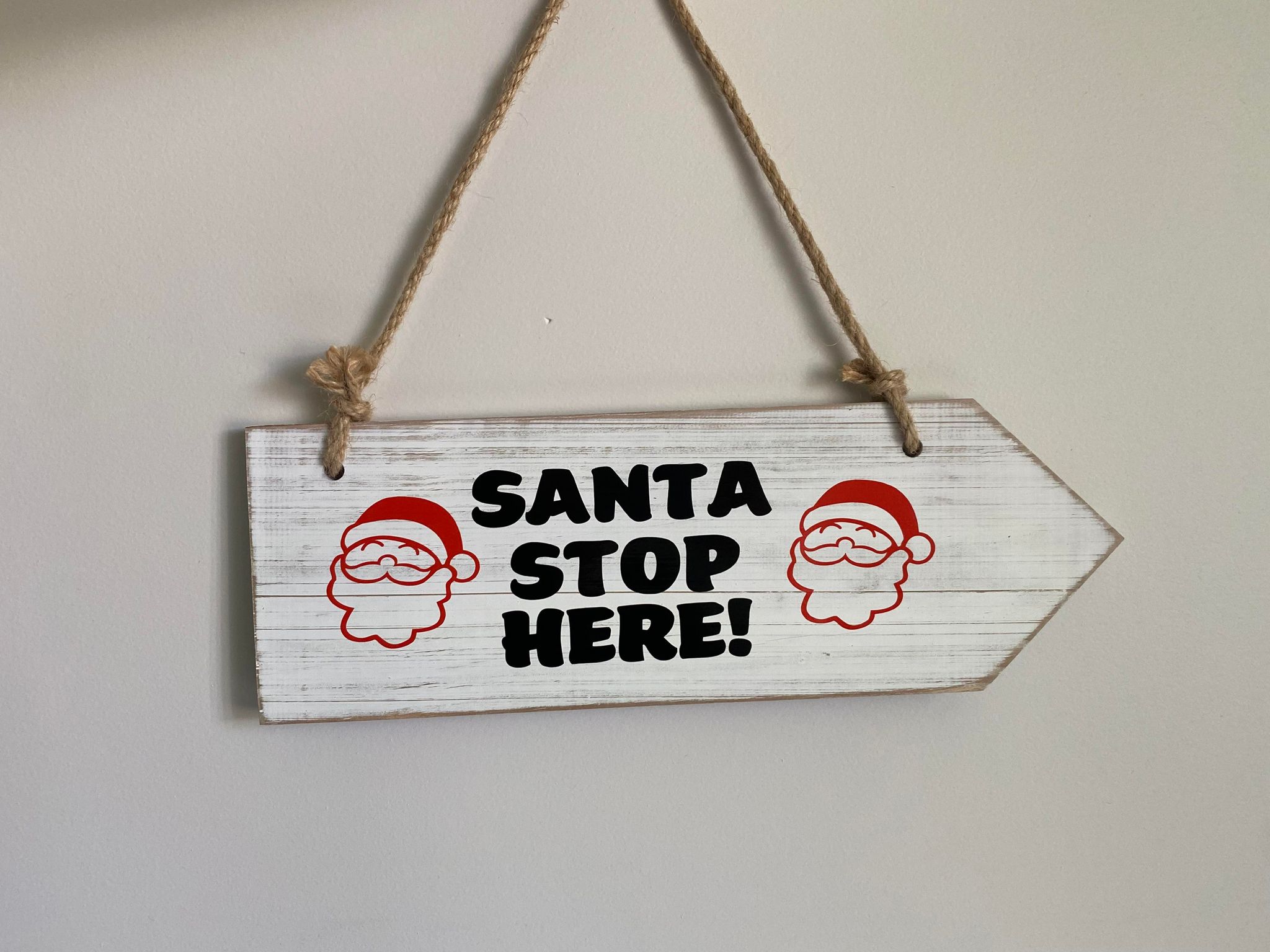 Santa Stop Here Sign