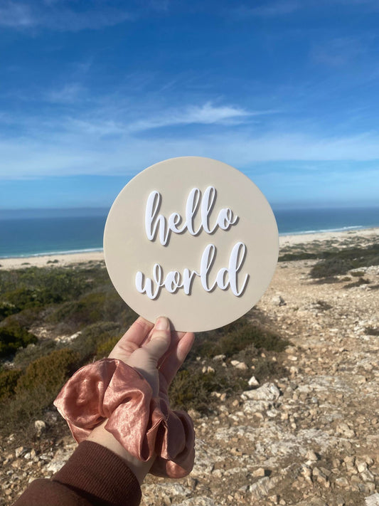 Hello World Plaque