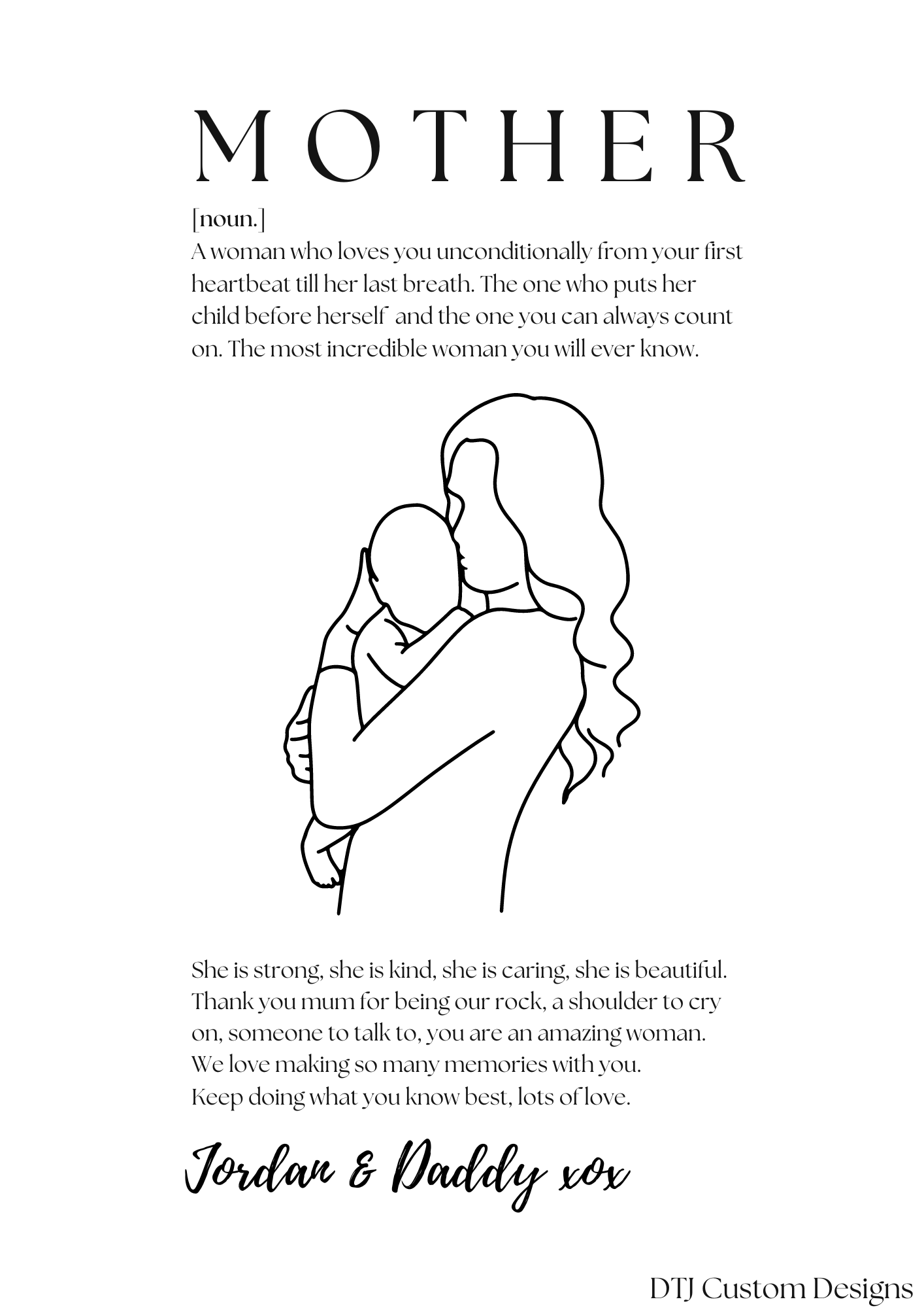 Mother Definition Print