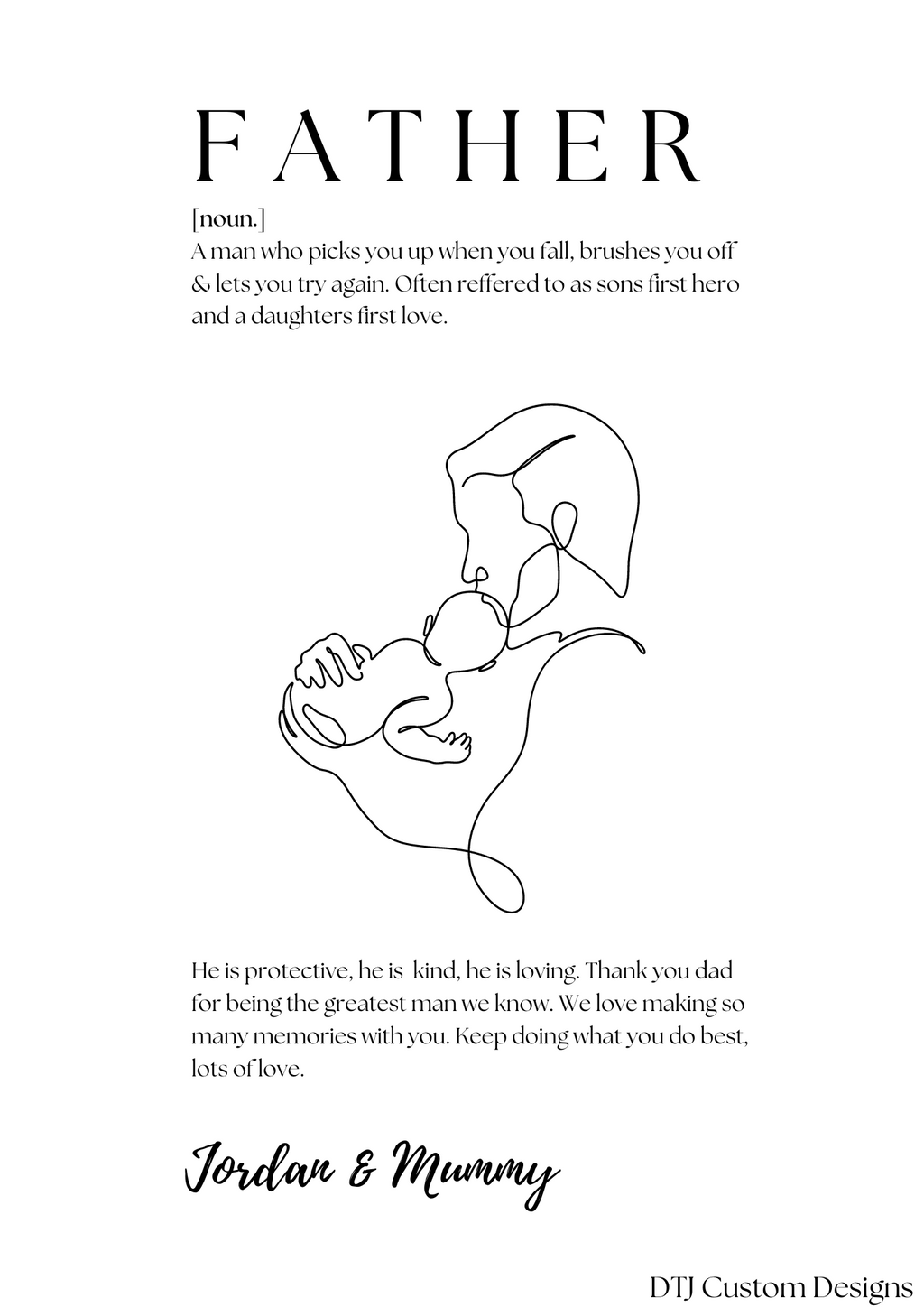 Father Definition Print
