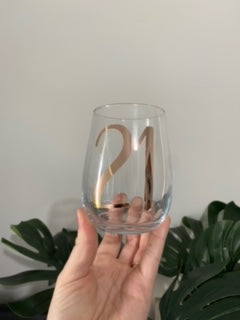 Birthday Stemless Wine Glass