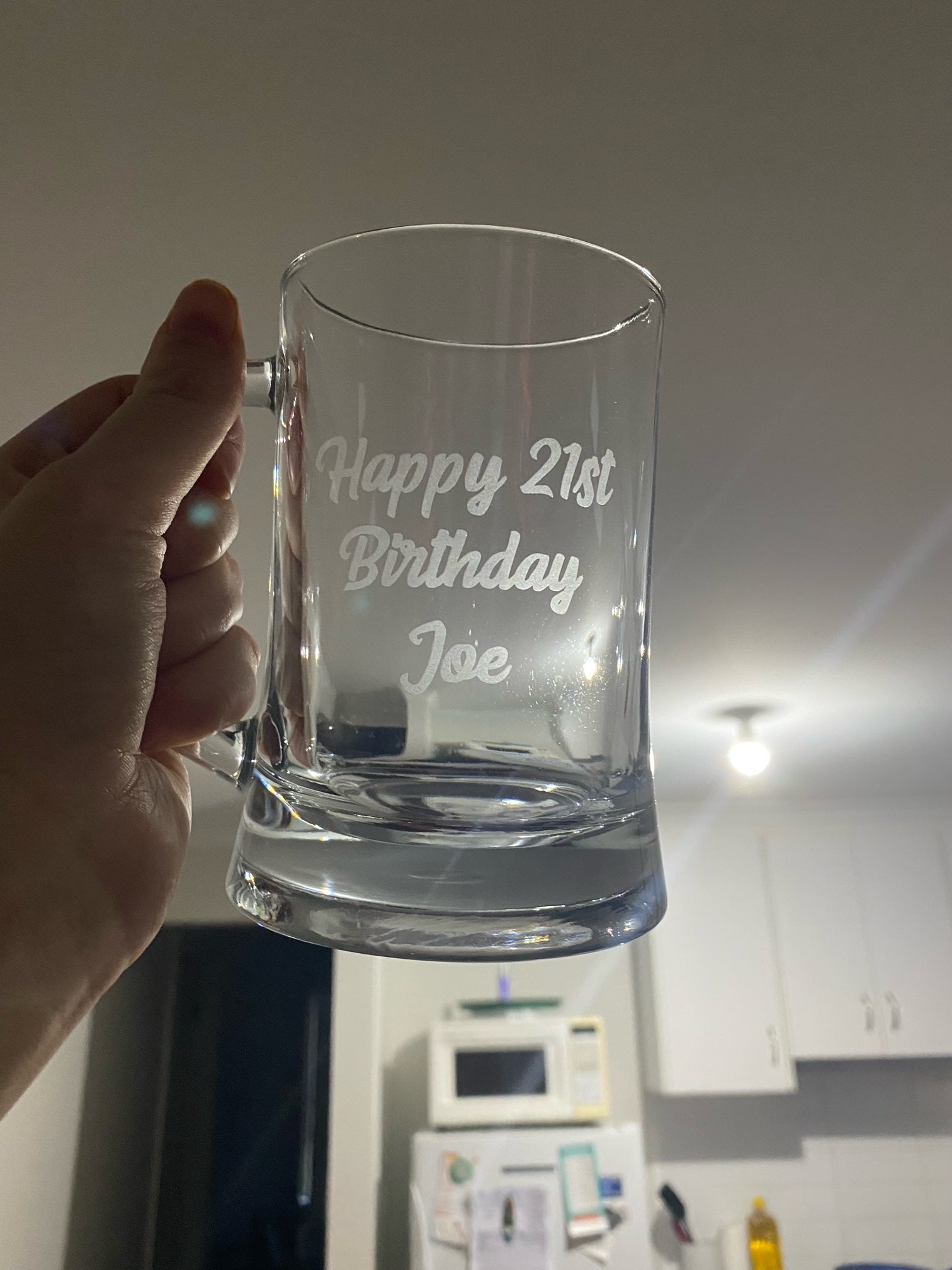 Etched Beer Stein