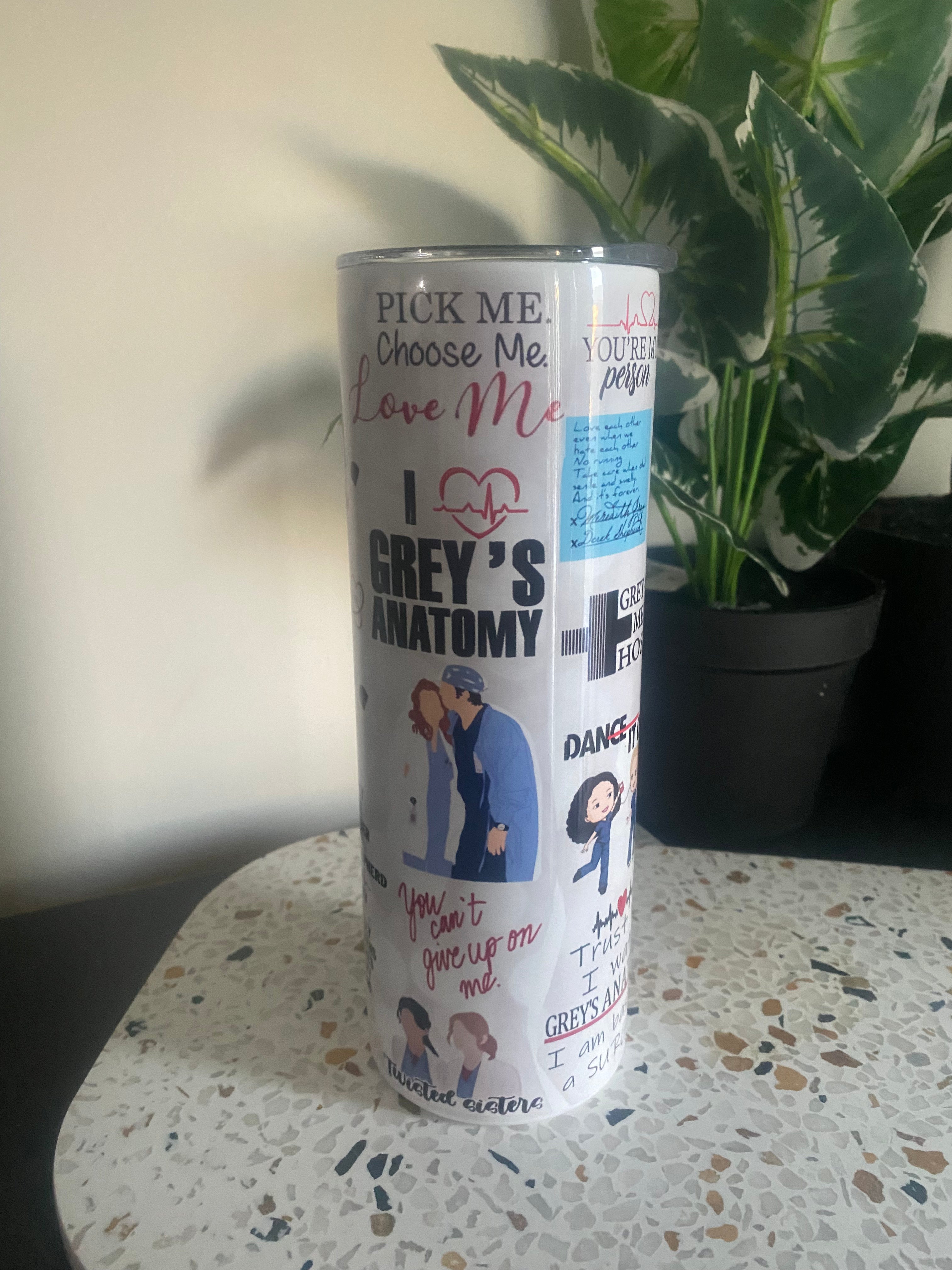 Greys Anatomy Tumbler- White